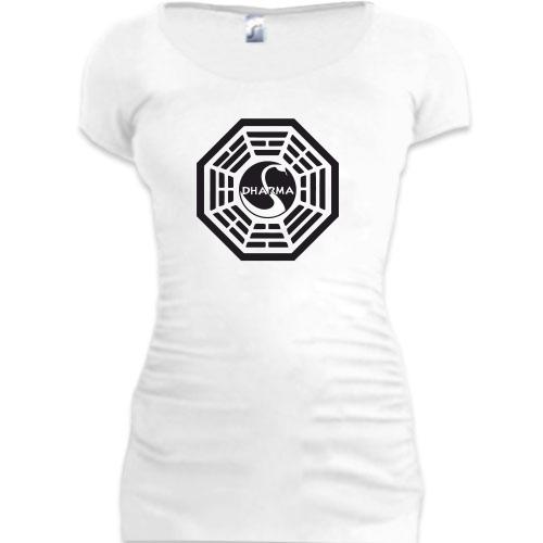 Женская удлиненная футболка DHARMA Initiative
