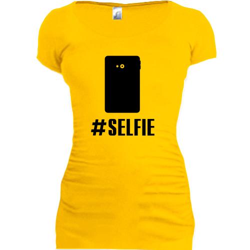 Женская удлиненная футболка SELFIE (Селфи)