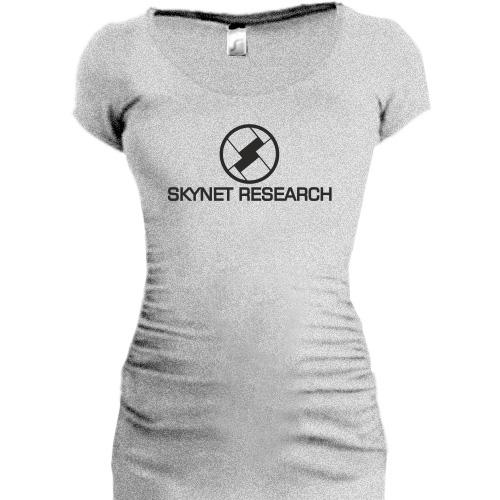 Женская удлиненная футболка Skynet research