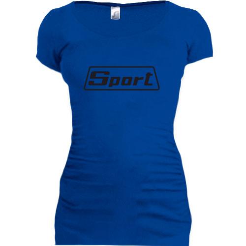 Женская удлиненная футболка Sport