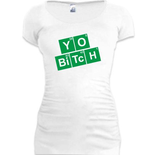 Женская удлиненная футболка You bitch