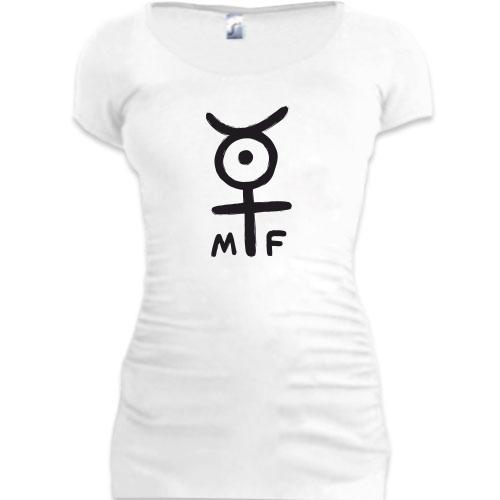 Женская удлиненная футболка Mr. Freeman (лого)