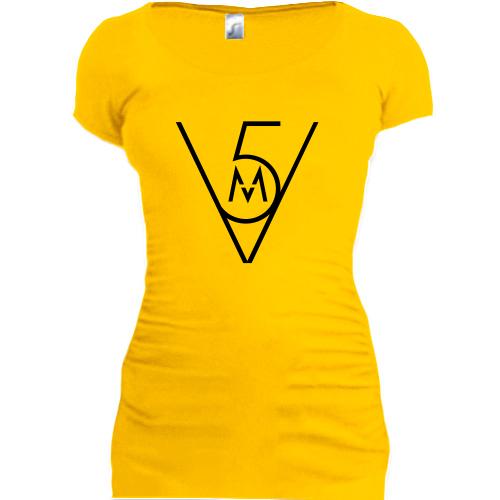 Женская удлиненная футболка Maroon 5 (2)