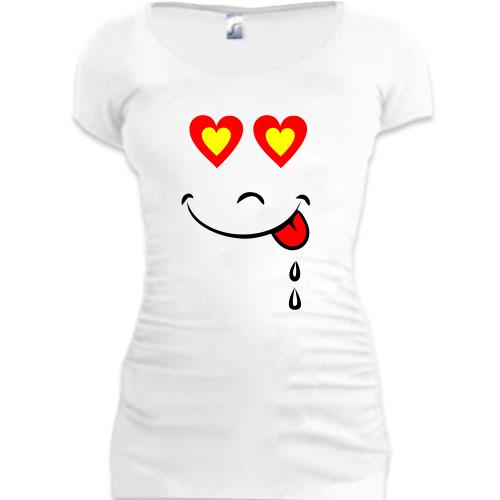 Женская удлиненная футболка yumi_love