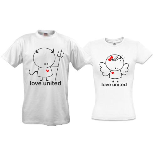 Парные футболки Love united
