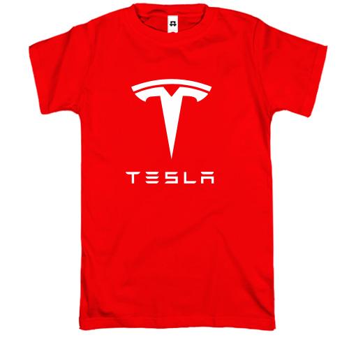 Футболка с лого Tesla