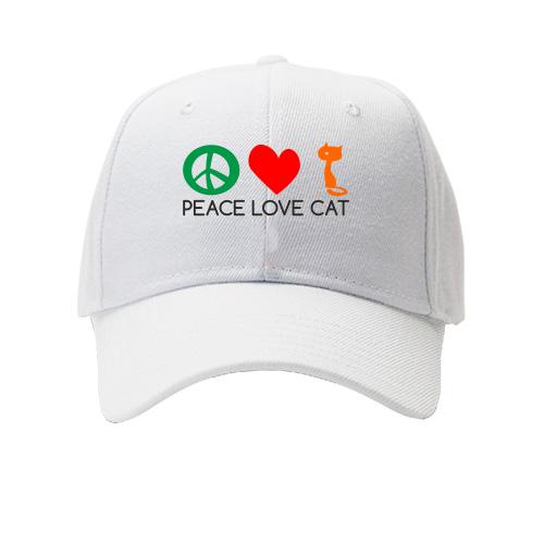 Кепка peace love cats