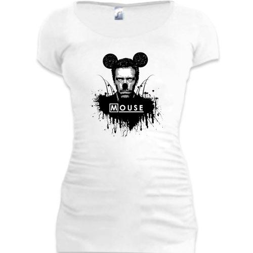 Женская удлиненная футболка Mouse-House
