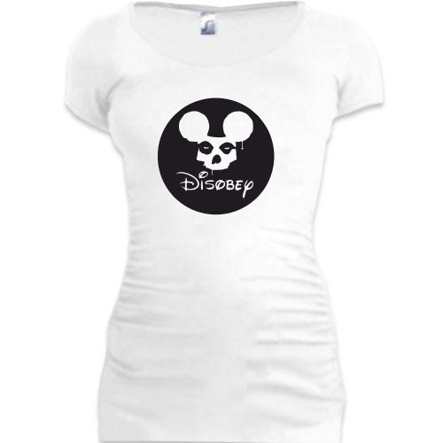 Женская удлиненная футболка Disobey Mikkey