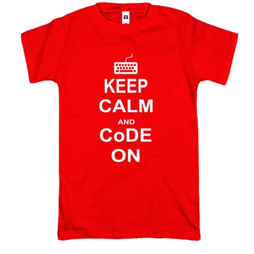 Футболка Keep calm and code on