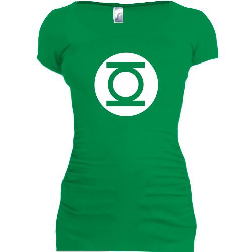 Женская удлиненная футболка Шелдона Green Lantern