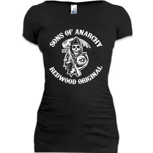 Женская удлиненная футболка Sons of Anarchy