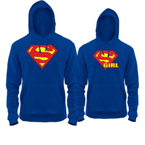 Паpні толстовки Superman & Supergirl