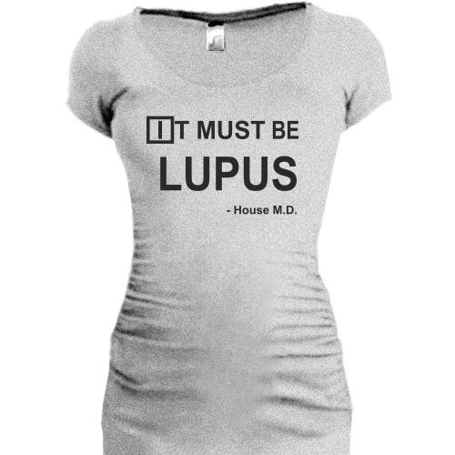 Женская удлиненная футболка It must be lupus