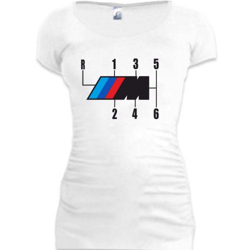 Женская удлиненная футболка BMW M-Power (3)