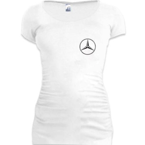 Женская удлиненная футболка Mercedes (mini)