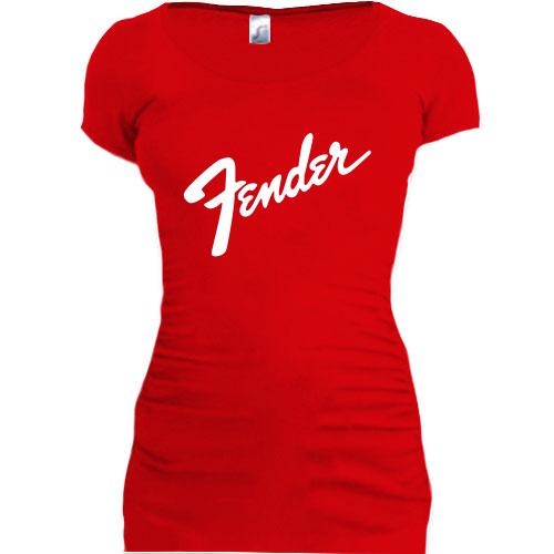 Женская удлиненная футболка Fender