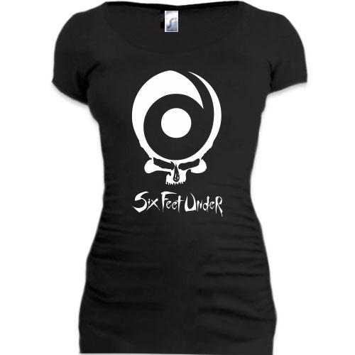 Женская удлиненная футболка Six Feet Under