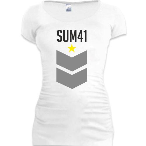 Женская удлиненная футболка Sum41