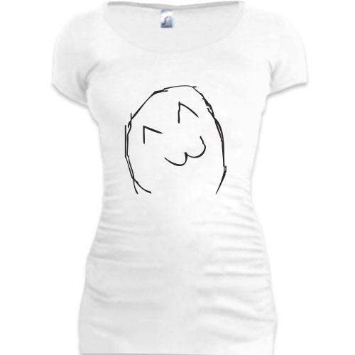 Женская удлиненная футболка Kawai