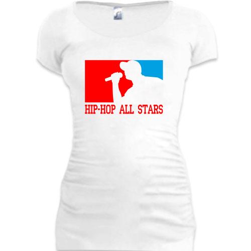 Женская удлиненная футболка Hip-Hop all stars