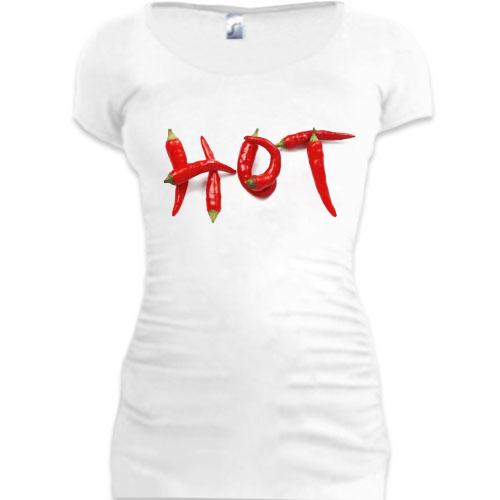 Женская удлиненная футболка HOT