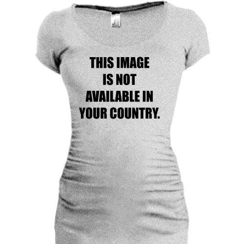 Женская удлиненная футболка Image is not available in your count