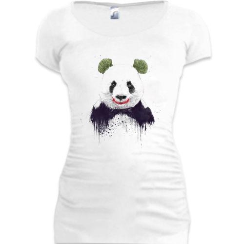 Женская удлиненная футболка с пандой-Джокером