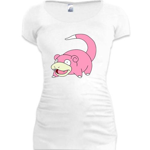 Женская удлиненная футболка со Слоупоком (Slowpoke)