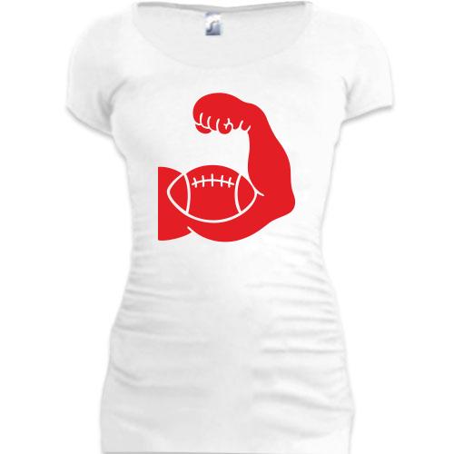 Женская удлиненная футболка Сила Регби