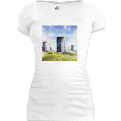Женская удлиненная футболка Океан Эльзы - Без меж