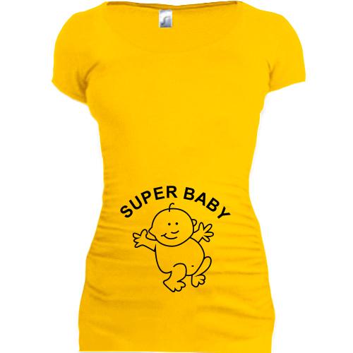 Женская удлиненная футболка SUPER BABY