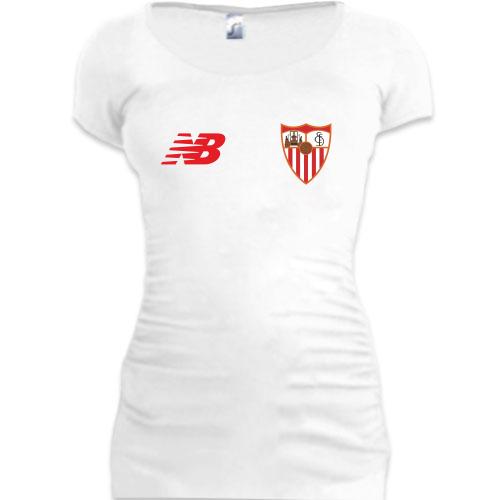 Женская удлиненная футболка FC Sevilla (Севилья) mini