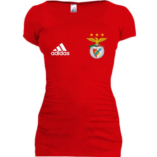 Женская удлиненная футболка FC Benfica (Бенфика) mini