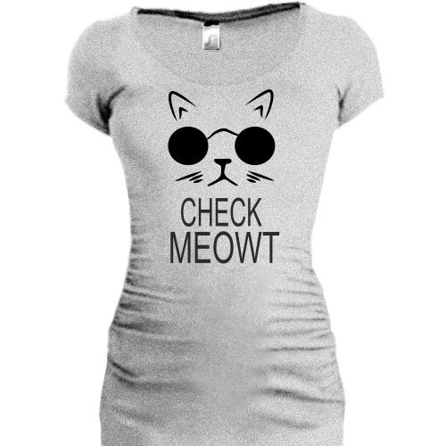 Подовжена футболка check meowt