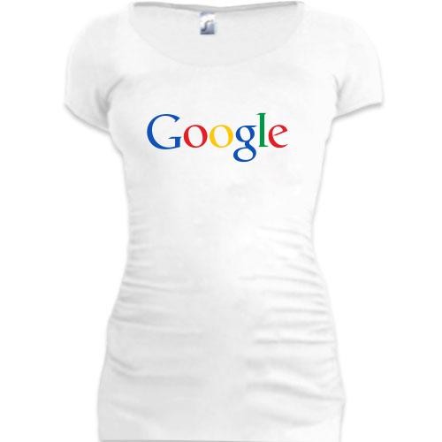 Женская удлиненная футболка с логотипом Google