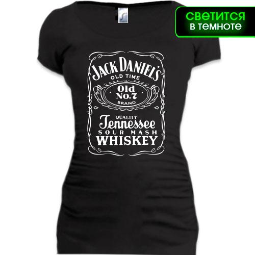 Женская удлиненная футболка Jack Daniels (glow)