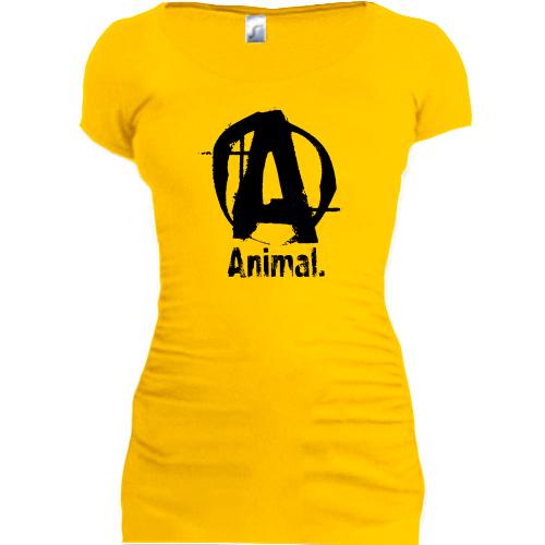 Женская удлиненная футболка Animal (лого)
