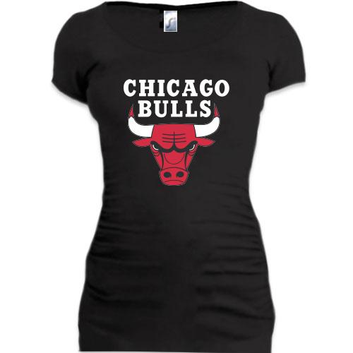 Женская удлиненная футболка Chicago bulls