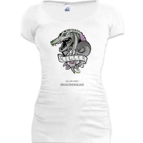 Женская удлиненная футболка Killer Croc (Suicide Squad)