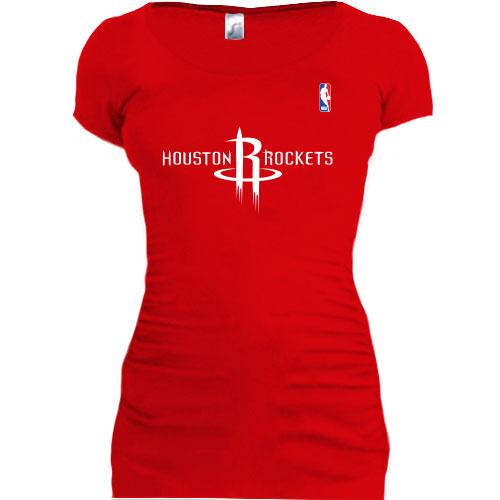 Женская удлиненная футболка Houston Rockets