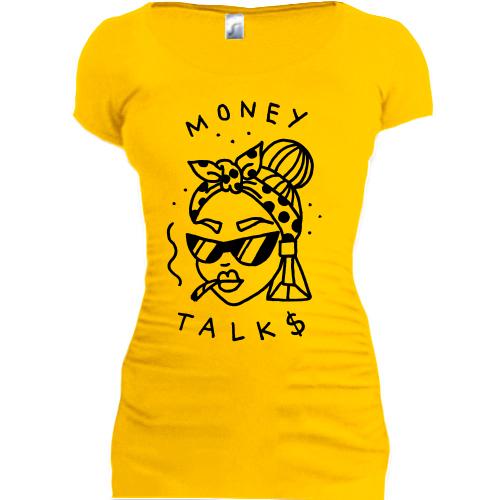 Женская удлиненная футболка Money Talk
