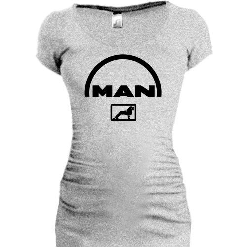 Женская удлиненная футболка MAN (3)