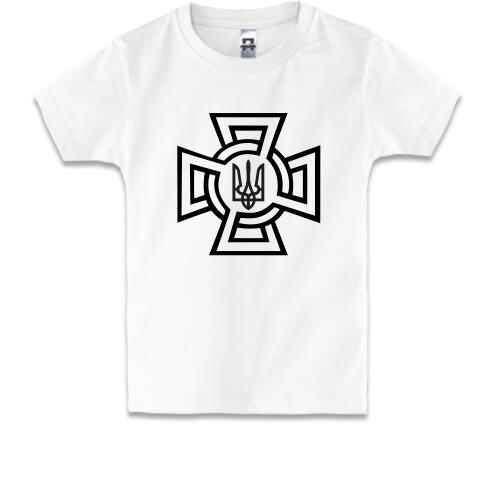 Детская футболка с гербом Украины и крестом