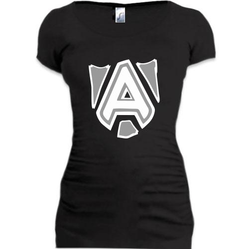 Женская удлиненная футболка Alliance Альянс Dota 2