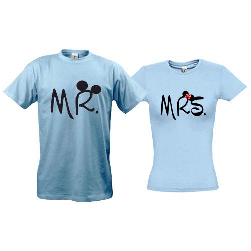 Парные футболки Mr  - Mrs (Mickey style)