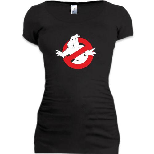 Женская удлиненная футболка Охотники за привидениями