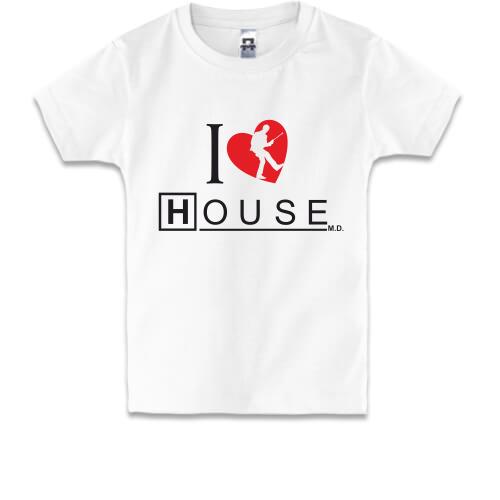 Детская футболка I love House