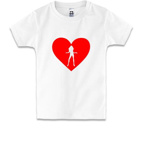 Детская футболка Девушка в сердце