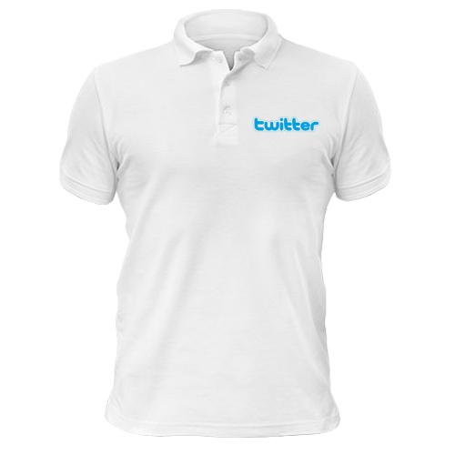 Чоловіча сорочка-поло з логотипом Twitter